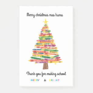 Carte de Noël personnalisée pour enseignant Post-it Notes