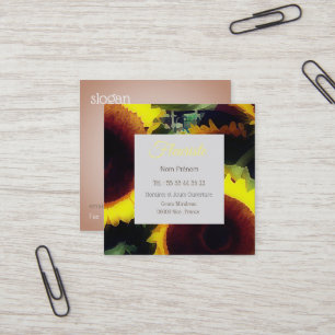 Carte de visite pour des fleuristes - tournesols square business card