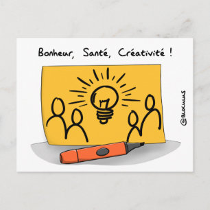 Carte de voeux "Créativité" Postcard