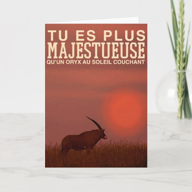 Carte de voeux Fête des mères - Oryx Card (Front)