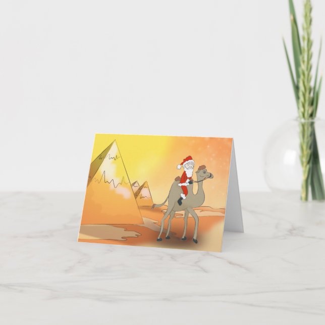 carte de voeux père Noël en Egypte Holiday Card (Front)