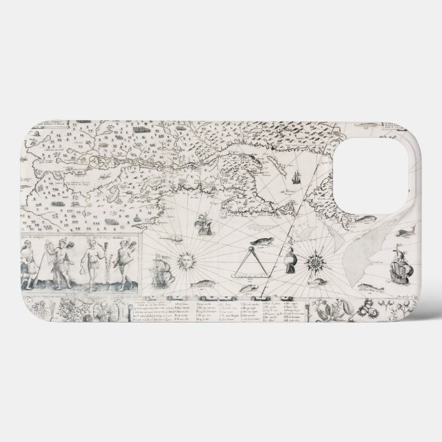 Carte Française Canada (Québec) par Champlain 1612 Case-Mate iPhone Case (Back (Horizontal))