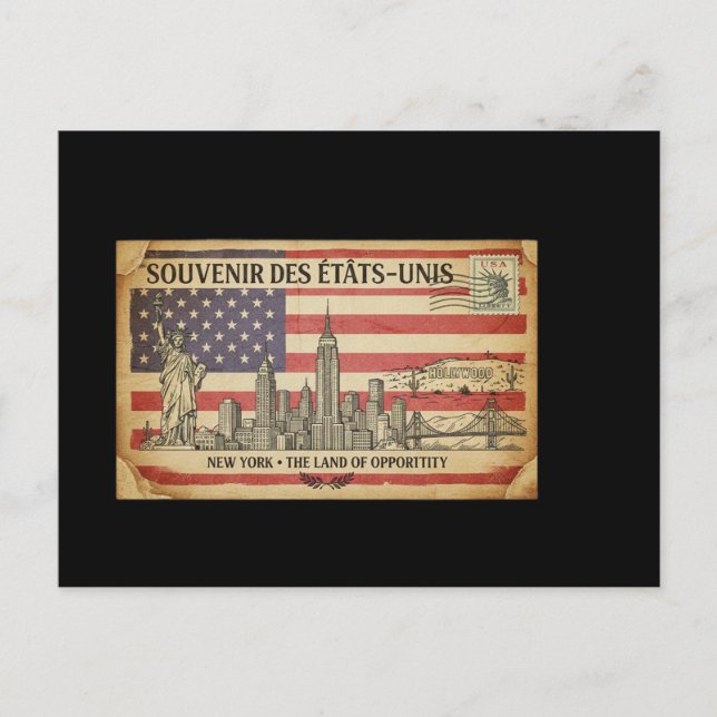 carte postal des Etats-Unis Holiday Postcard (Front)