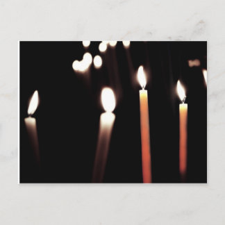 carte postale bougie postcard