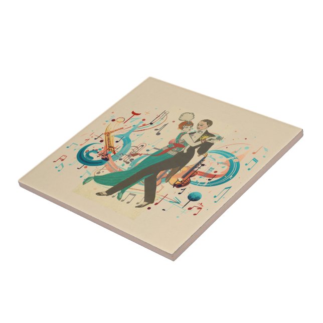 Carte Postale Ceramic Tile (Side)