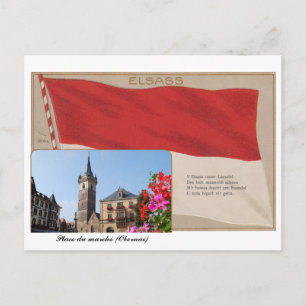 Carte postale "Elsass" Place du marché d'Obernai Postcard
