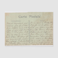 Carte Postale English Script Vintage Greens