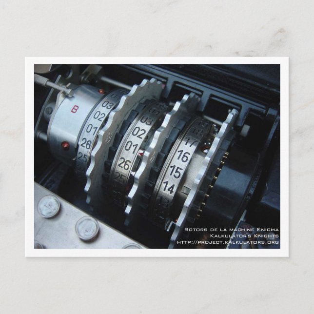 Carte postale Rotor Enigma Postcard (Front)