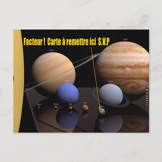 Carte postale système solaire postcard (Front)