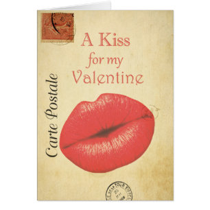 Carte Postale Valentine Kiss