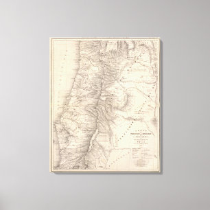 Carte, Province de Mendoza, the Araucan?a Canvas Print