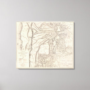 Carte, provinces of Salta in Jujuy Canvas Print