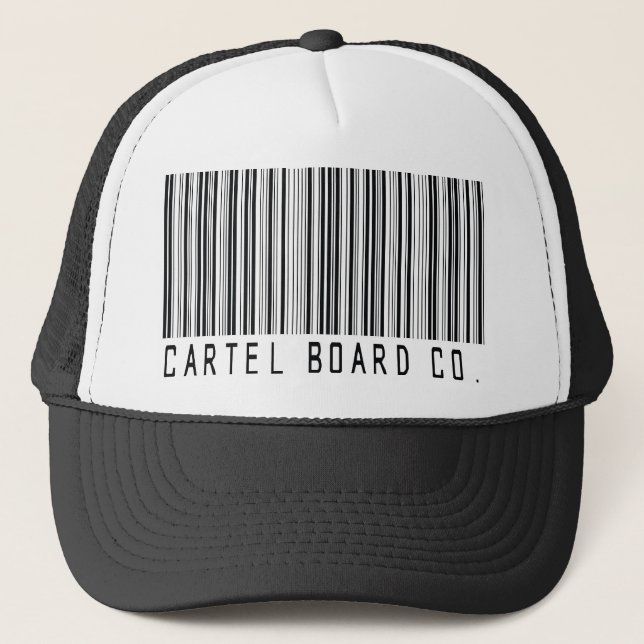 cartel bar code trucker hat (Front)