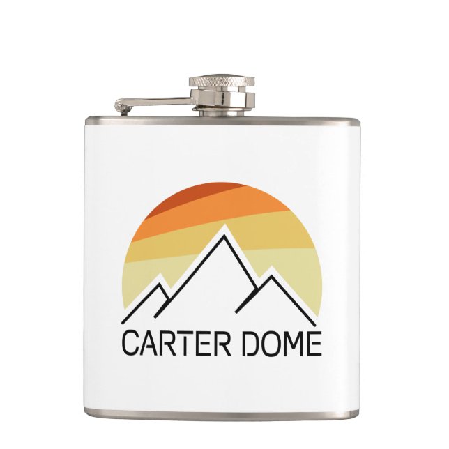 Carter Dome New Hampshire Retro Hip Flask (Front)