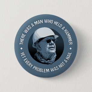 Carter Hammer Nail 6 Cm Round Badge