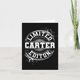 Carter Lied Edition Funny Personalised Name Joke Card