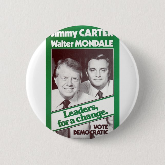 Carter - Mondale 6 Cm Round Badge (Front)