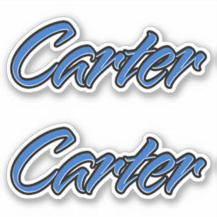 Carter name blue sticker Sticker Sticker Sticker