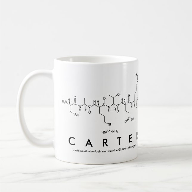 Carter peptide name mug (Left)
