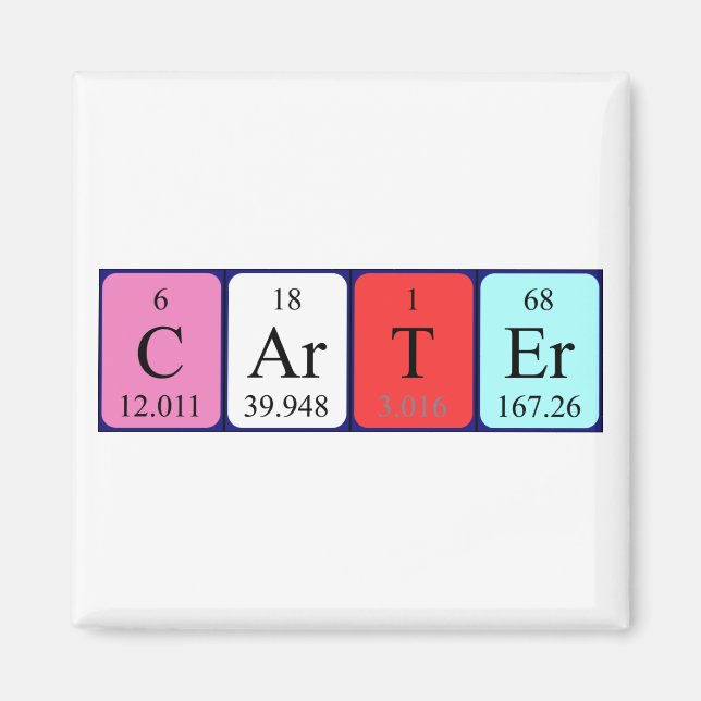Carter periodic table name magnet (Front)