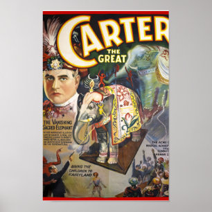Carter The Great Restored Vintage Magician Poster