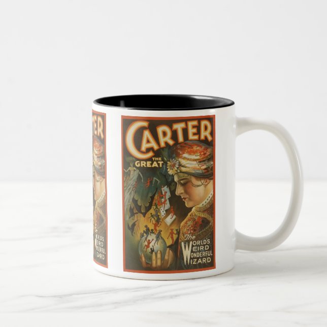 Carter the Great - The World's Weird Wizard Two-Tone Coffee Mug (Right)