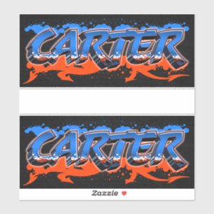 Carter Vorname Name Graffiti Aufkleber Sticker