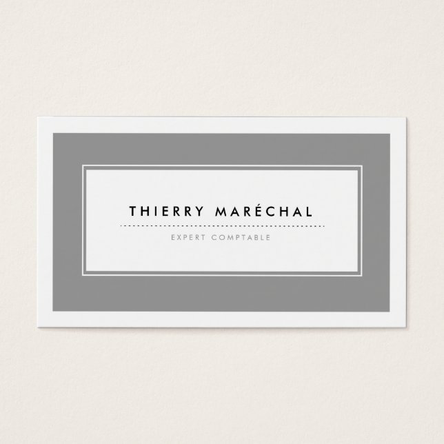 Cartes de Visite Modernes Gris (Front)