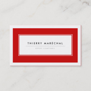 Cartes de Visite Modernes Rouge Business Card