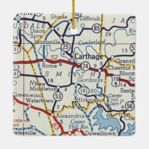 Carthage TN Ceramic Ornament