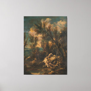 Carthusian Monks in a Landscape, Alessandro Magnas Canvas Print