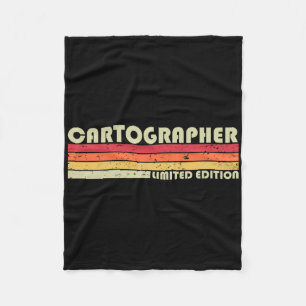 Cartographer Funny Job Title Profession Birthday W Fleece Blanket