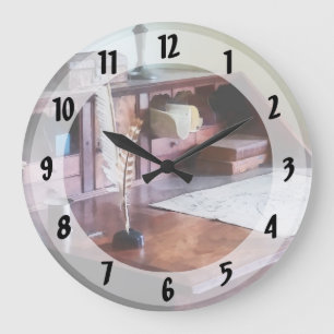 Cartographer's Desk Large Clock