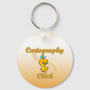 Cartography Chick Key Ring