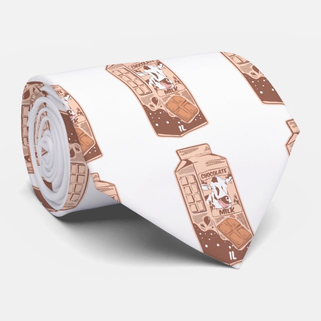 Carton of chocolate milk tie (Rolled)