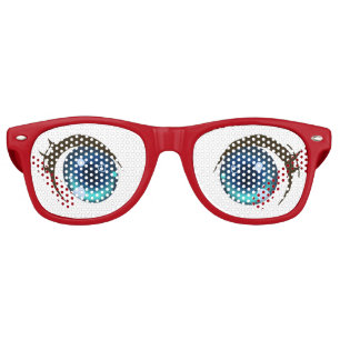 Carton Open Round Eyes Retro Sunglasses