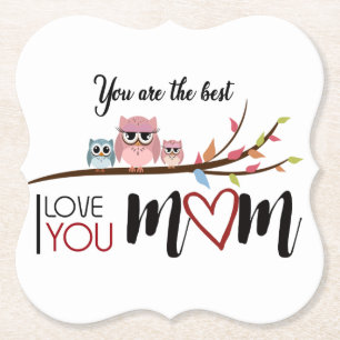 Cartons "mother's day" paper coaster