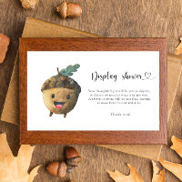Cartoon acorn - display shower card