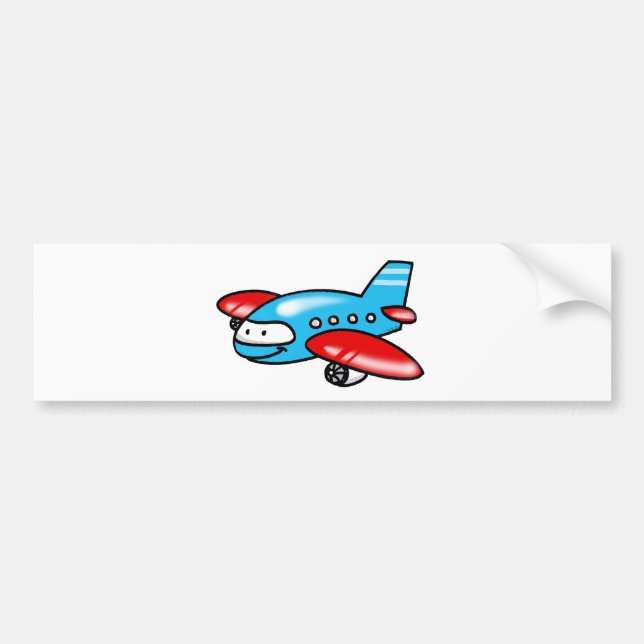 cartoon aeroplane bumper sticker (Front)