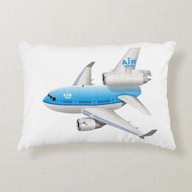 Cartoon aeroplane decorative cushion (Front)