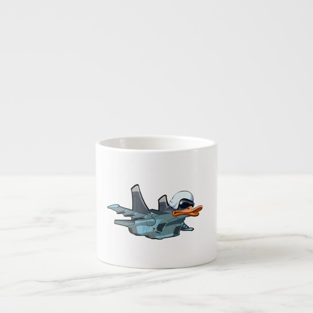 Cartoon aeroplane espresso cup (Front)