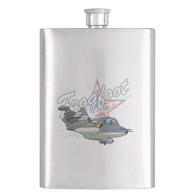 Cartoon aeroplane hip flask (Front)