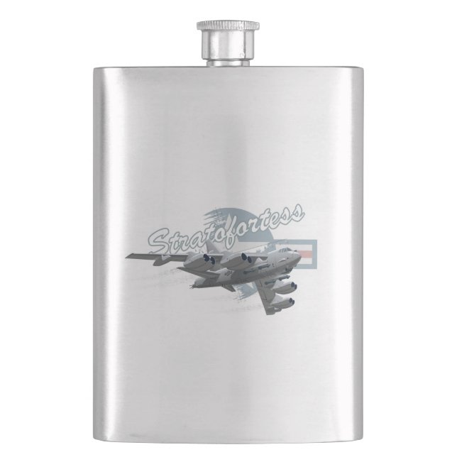 Cartoon aeroplane hip flask (Front)