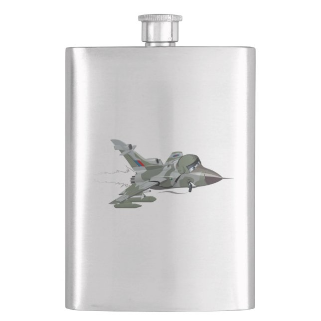 Cartoon aeroplane hip flask (Front)