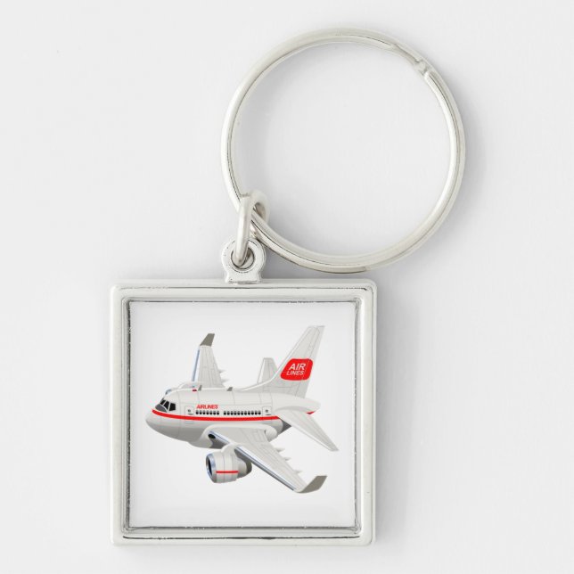 Cartoon aeroplane key ring (Front)