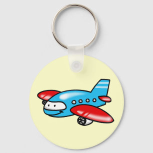 cartoon aeroplane key ring