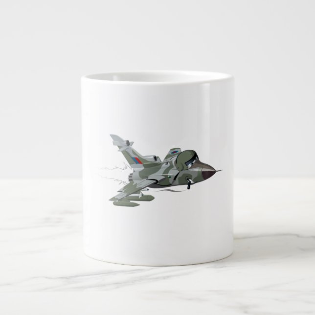 Cartoon aeroplane large coffee mug (Front)