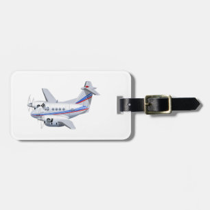 Cartoon aeroplane luggage tag