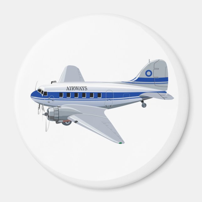 Cartoon aeroplane magnet (Front)