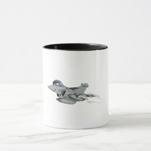 Cartoon aeroplane mug